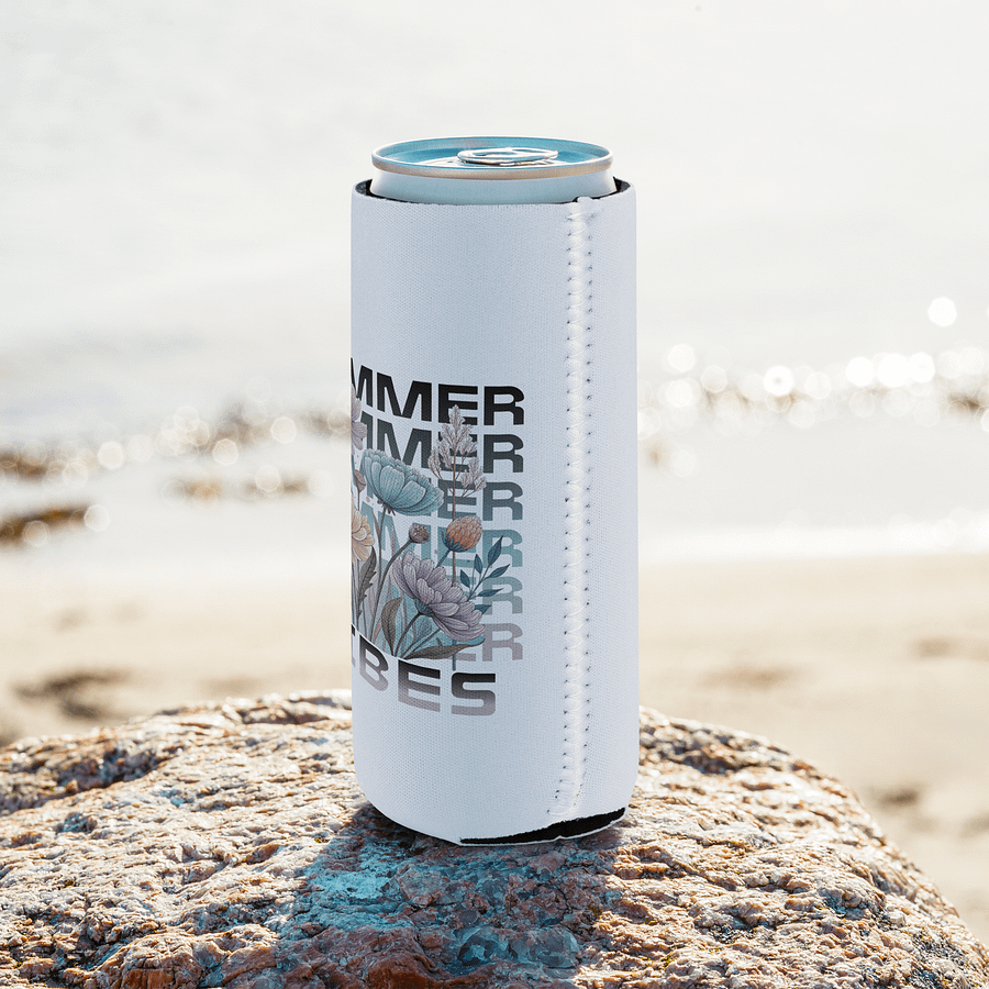 Summer Vibes Boho Flowers Blooms Can Cooler product image (8)
