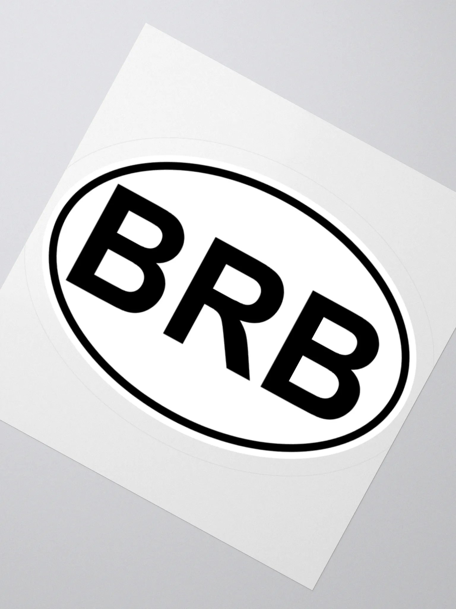 BRB Oval Sticker product image (2)