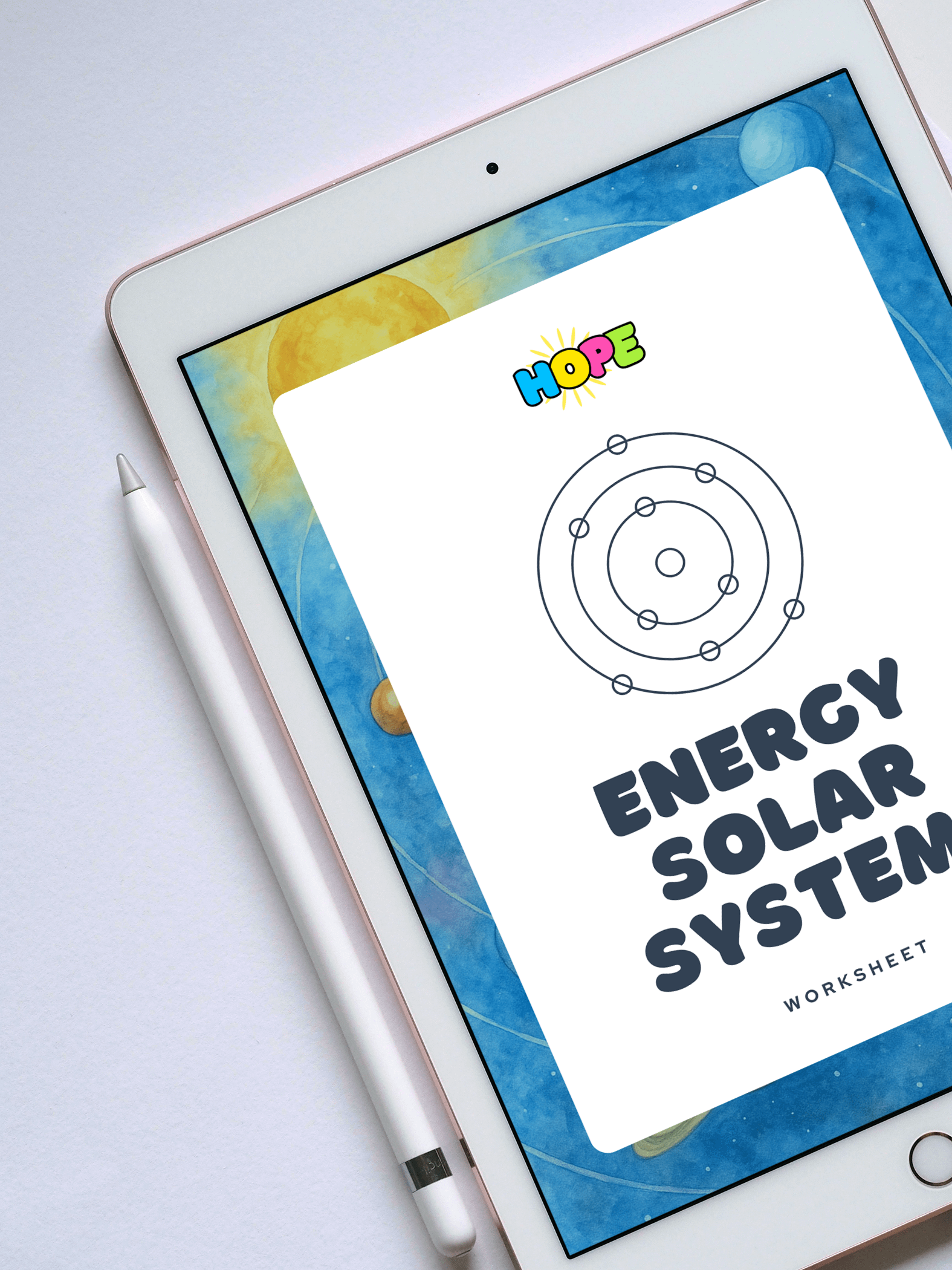Energy Solar System Worksheet: A gentle guide to help you protect and renew your energy product image (1)