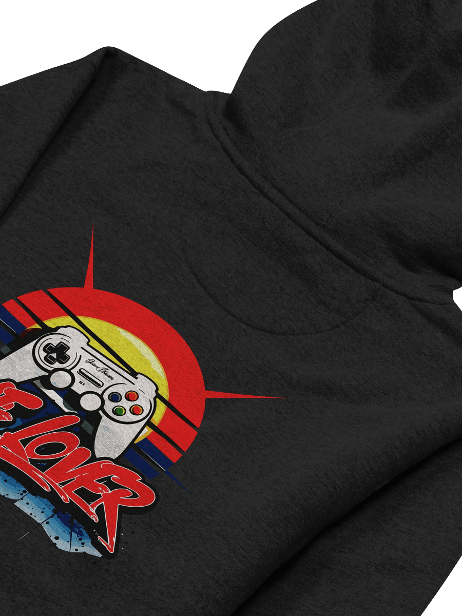 Retro Sunset Game Lover Back Printed Hoodie product image (47)