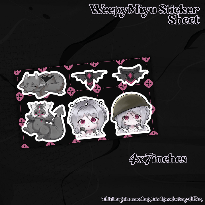 WeepyMiyu Sticker Sheet [PREORDER] product image (1)
