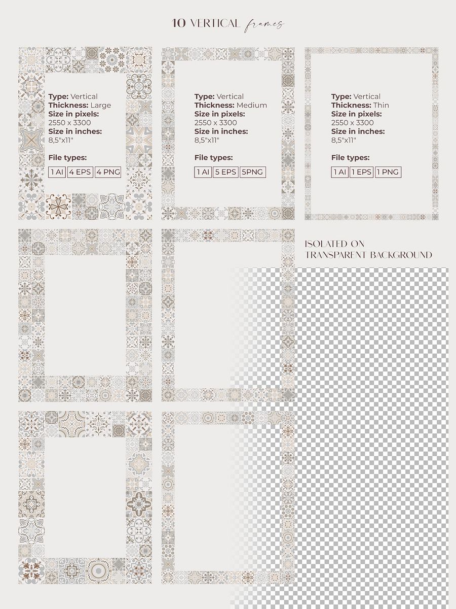 Spanish Charm - Mediterranean Vector Tiles Collection product image (8)