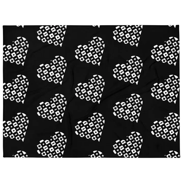 Kids Of Konnektikut Checkered Heart Blanket product image (1)