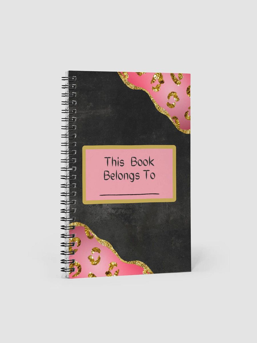 Spiral Notebook-With Pink and Gold Leopard Borders product image (3)
