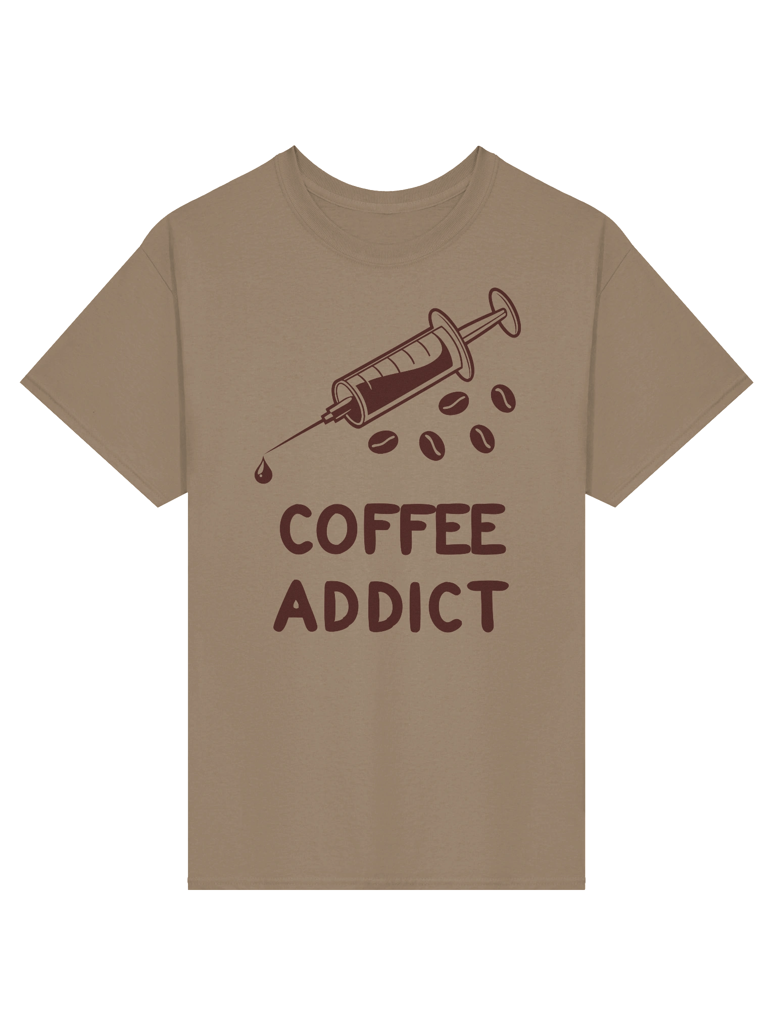“Coffee Addict" Syringe Graphic T-shirt product image (1)