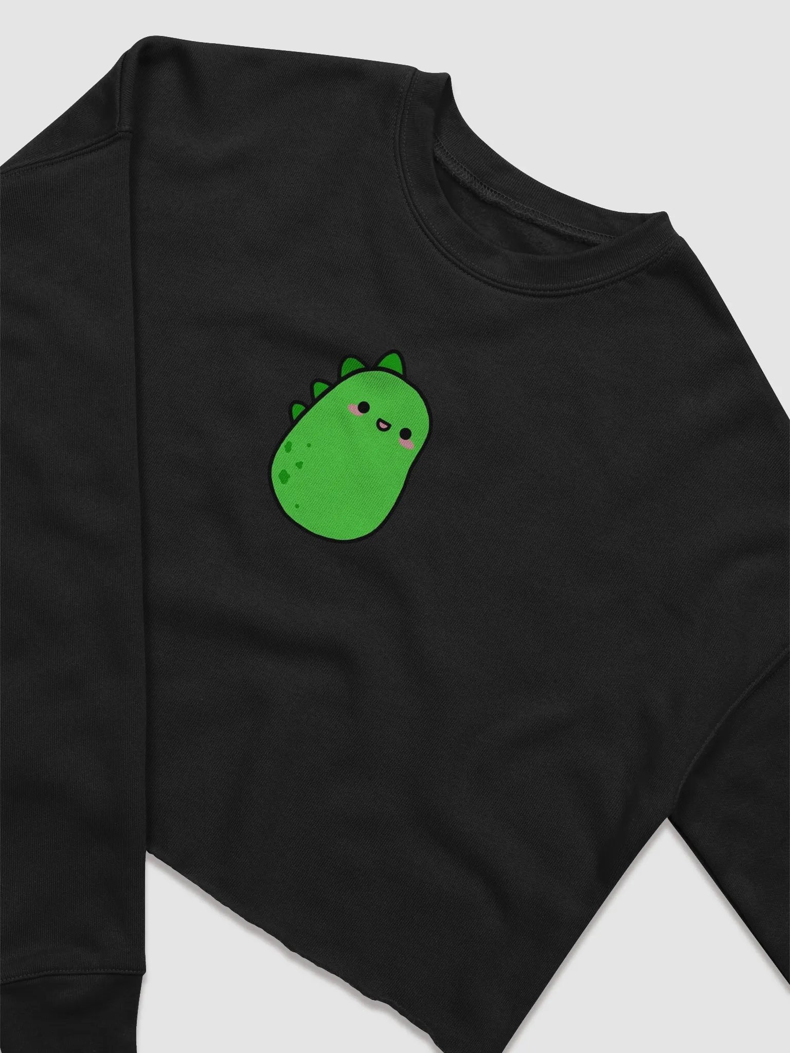 Dino Green Potato Women's Crop Sweatshirt product image (15)