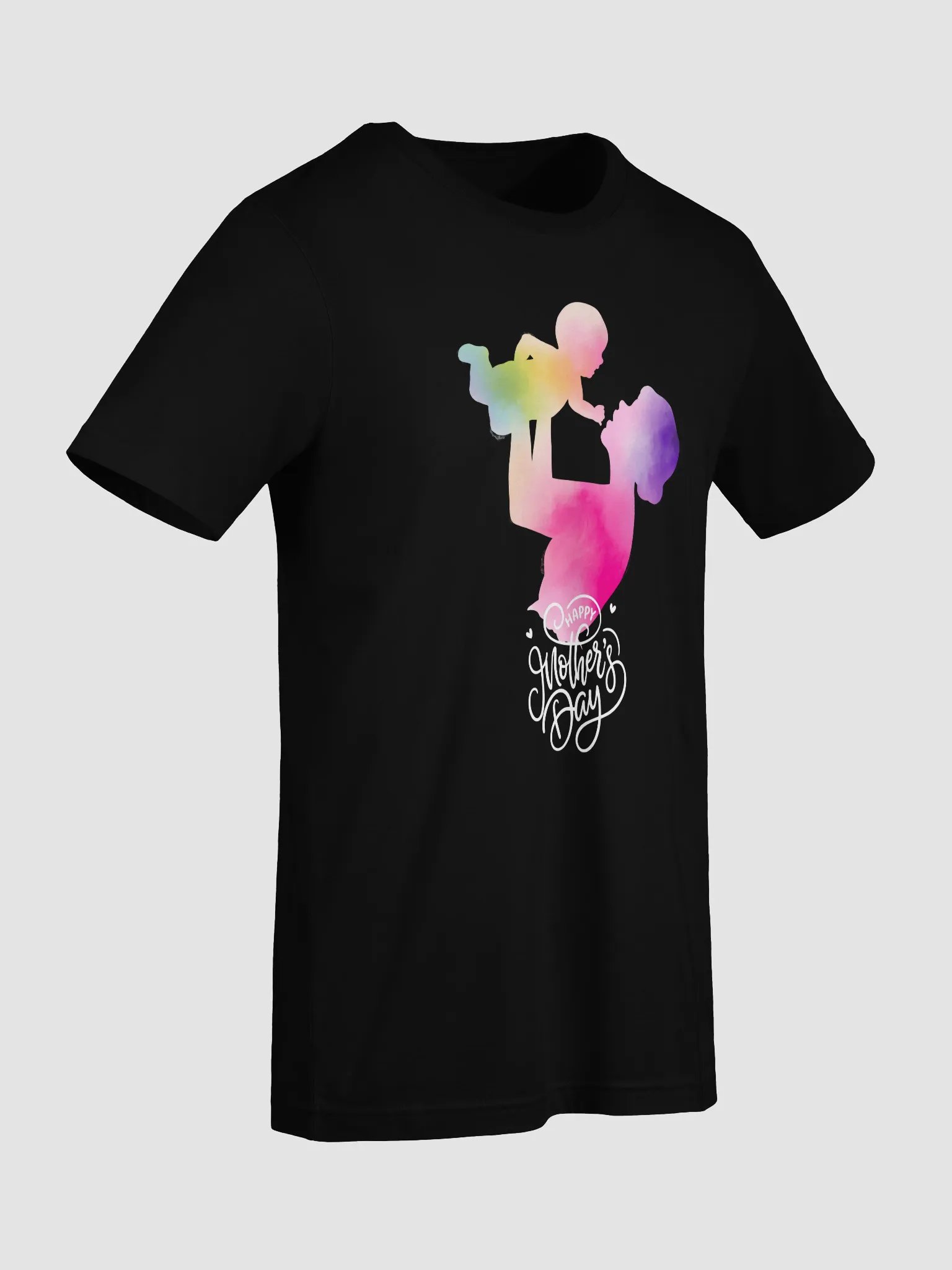 Bella + Canvas “Happy Mother’s Day” Watercolor Silhouette T-Shirt – Soft & Sentimental product image (68)