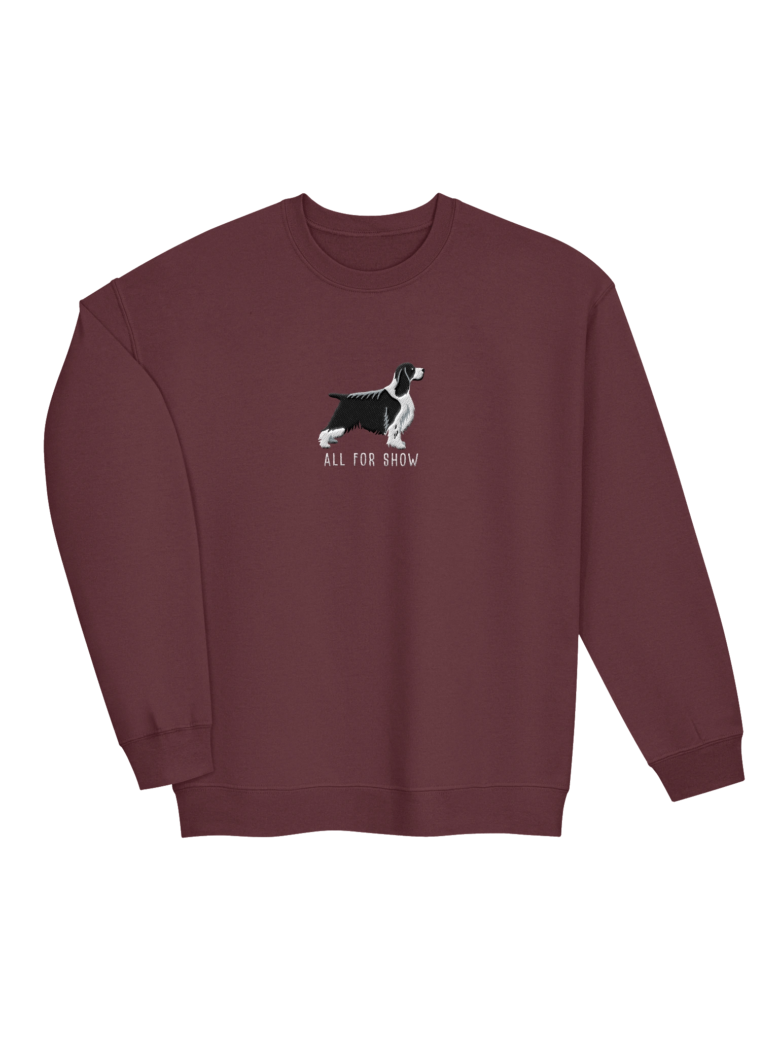 All For Show Sweatshirt (Embroidered) of an English Springer Spaniel(Black & White, Show Type) product image (13)