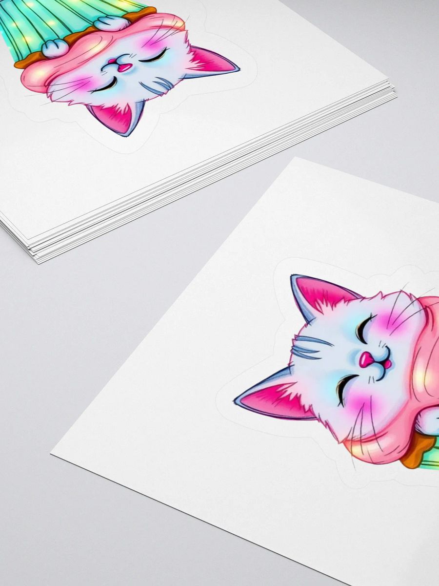 Cupcake Kitty Kiss Cut Stickers product image (11)
