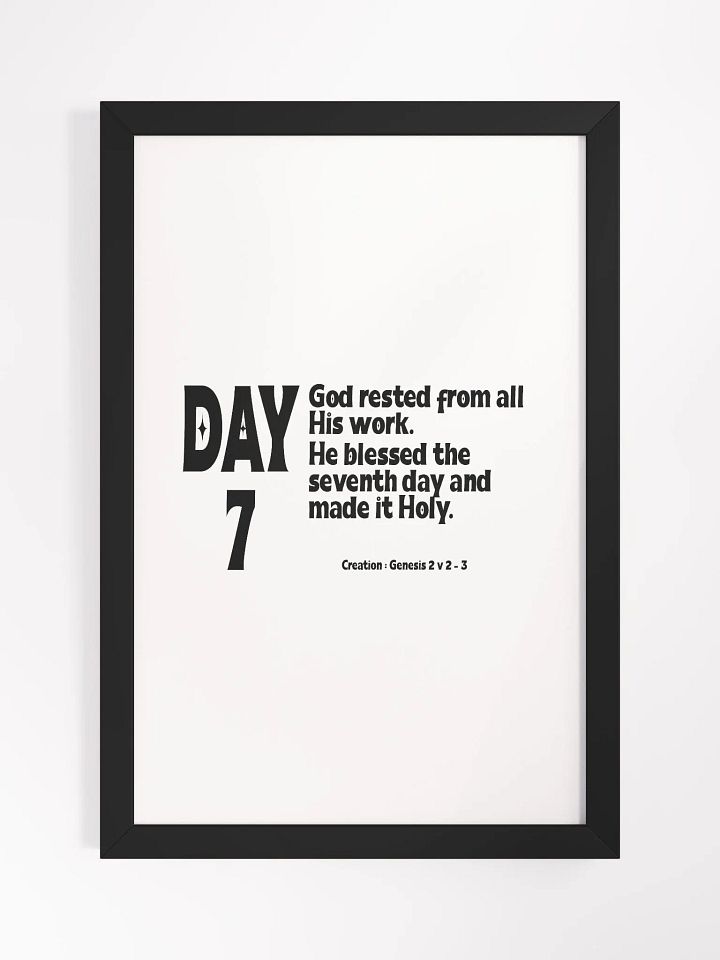 CREATION: DAY 7 Christian, Jesus, faith, God, Bible, Christianity, Jesus Christ, religion, Bible Verse, Love product image (1)