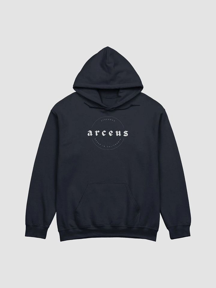 arc logo navy blue hoodie product image (1)