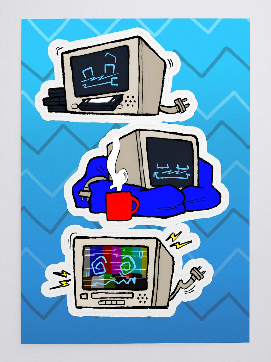 Hanging out with my TV: Sticker Sheet product image (3)