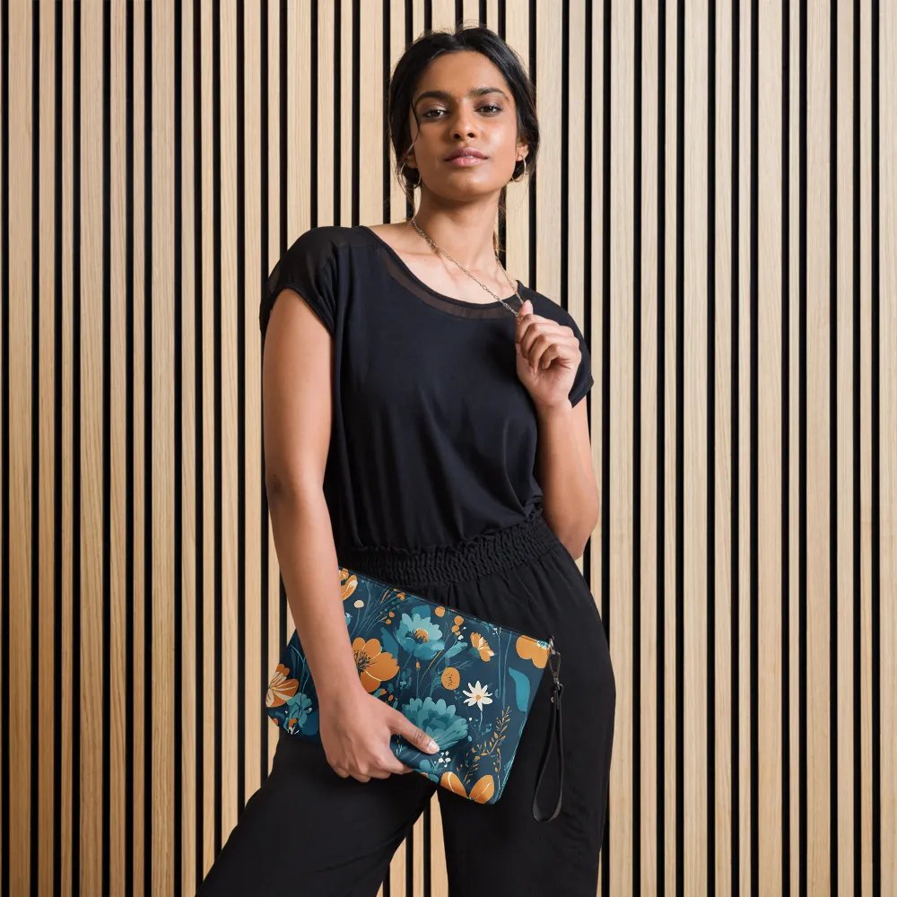 Chic Teal Flower Garden Crossbody Bag product image (8)