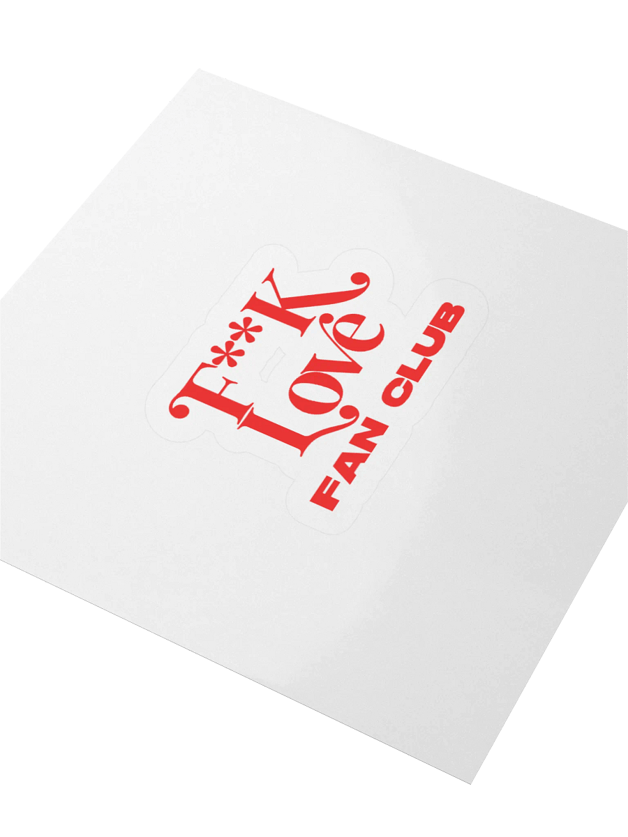F**K Love Fan Club Kiss Cut Sticker - Red product image (9)