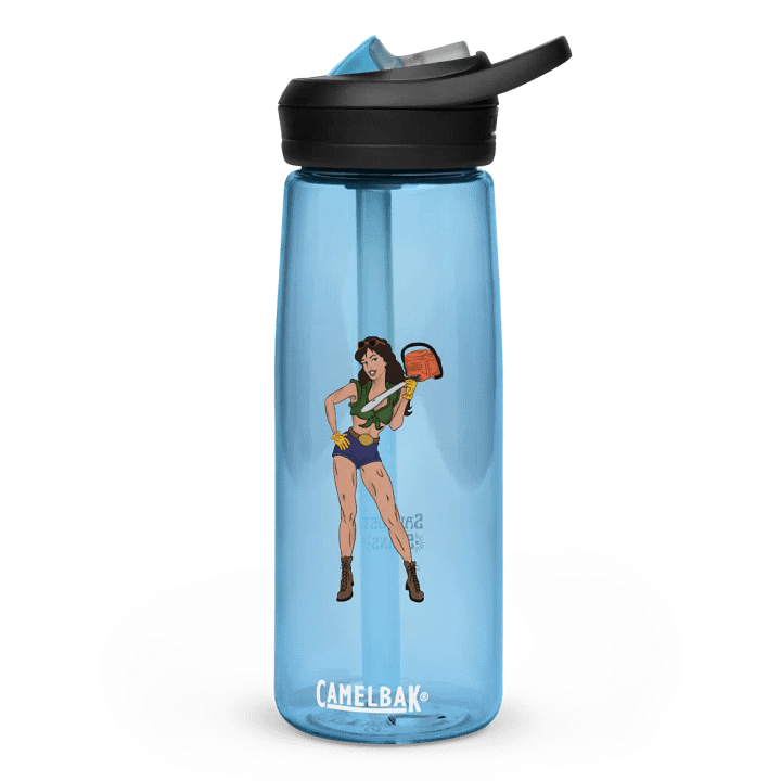 Brunette Chainsaw Betty Pinup Camelbak Waterbottle product image (1)