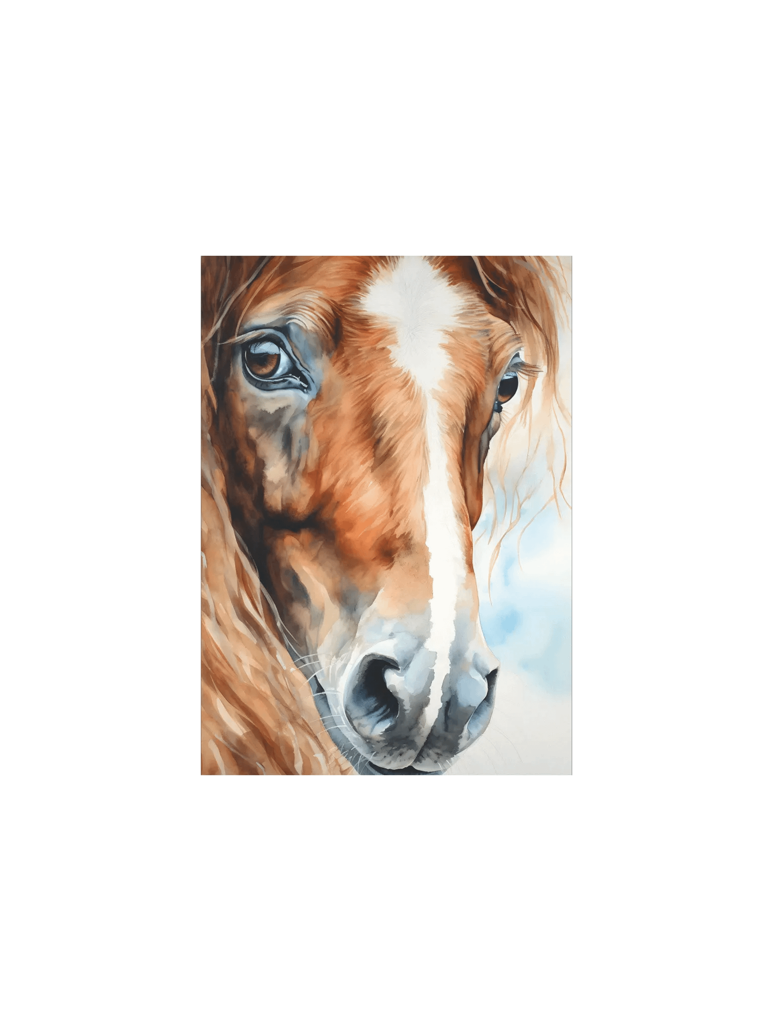Watercolor Farmhouse Horse Portrait product image (2)