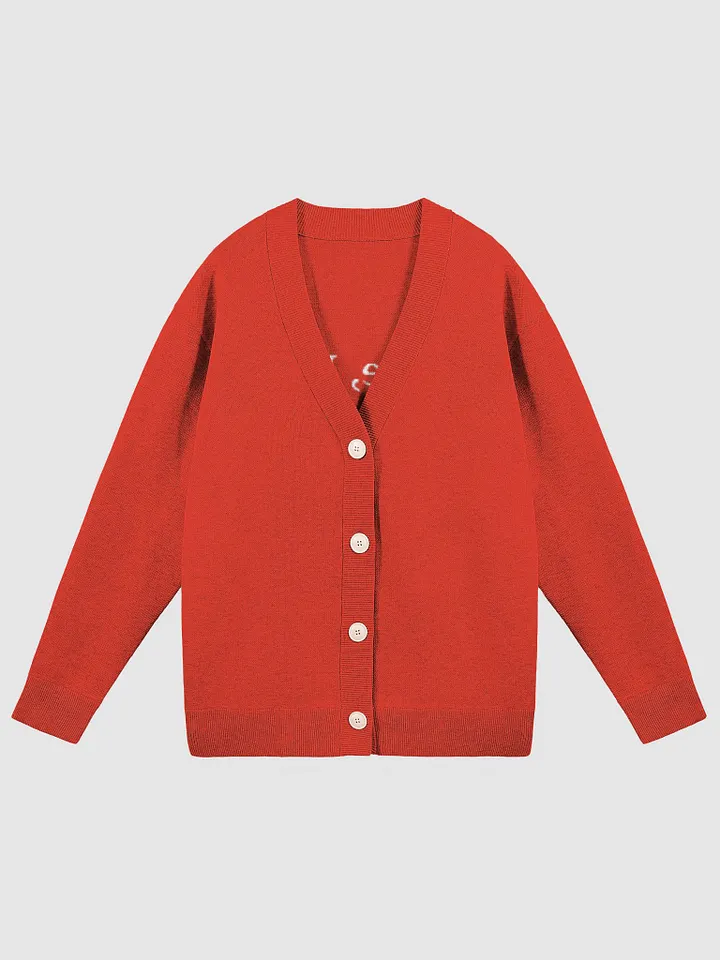Peace, Love and Paris with Monuments Parisian Chic Knitted Cardigan | Red product image (2)