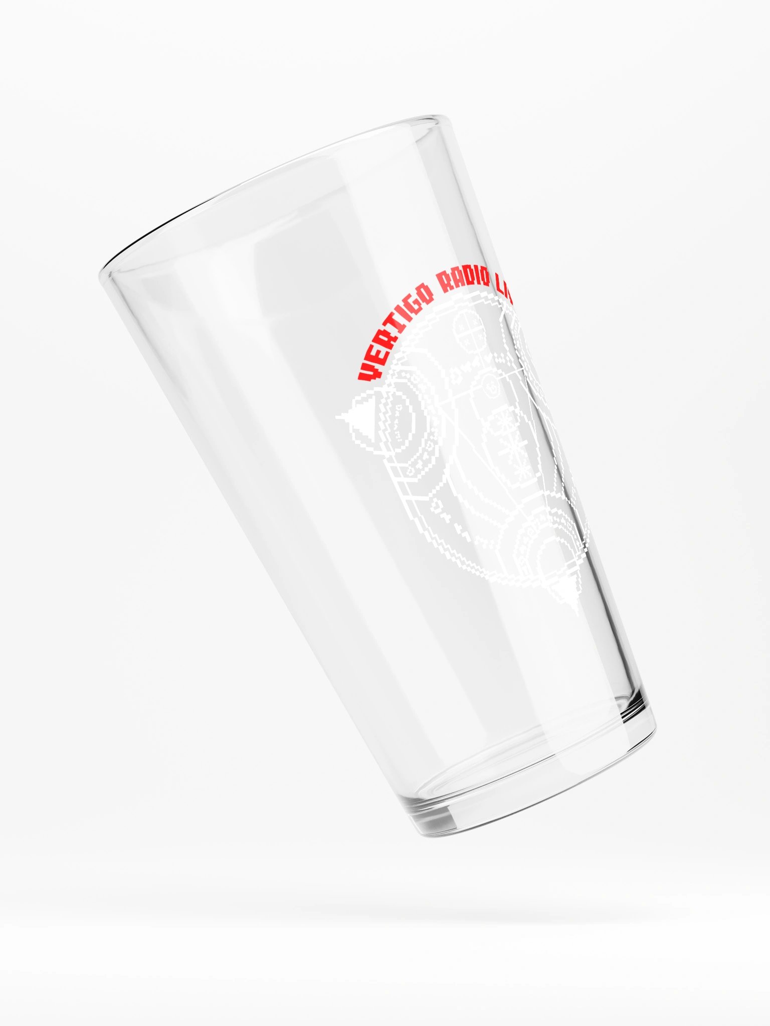 Vertigo Radio Live Pint Glass: Red Pixel Edition product image (4)