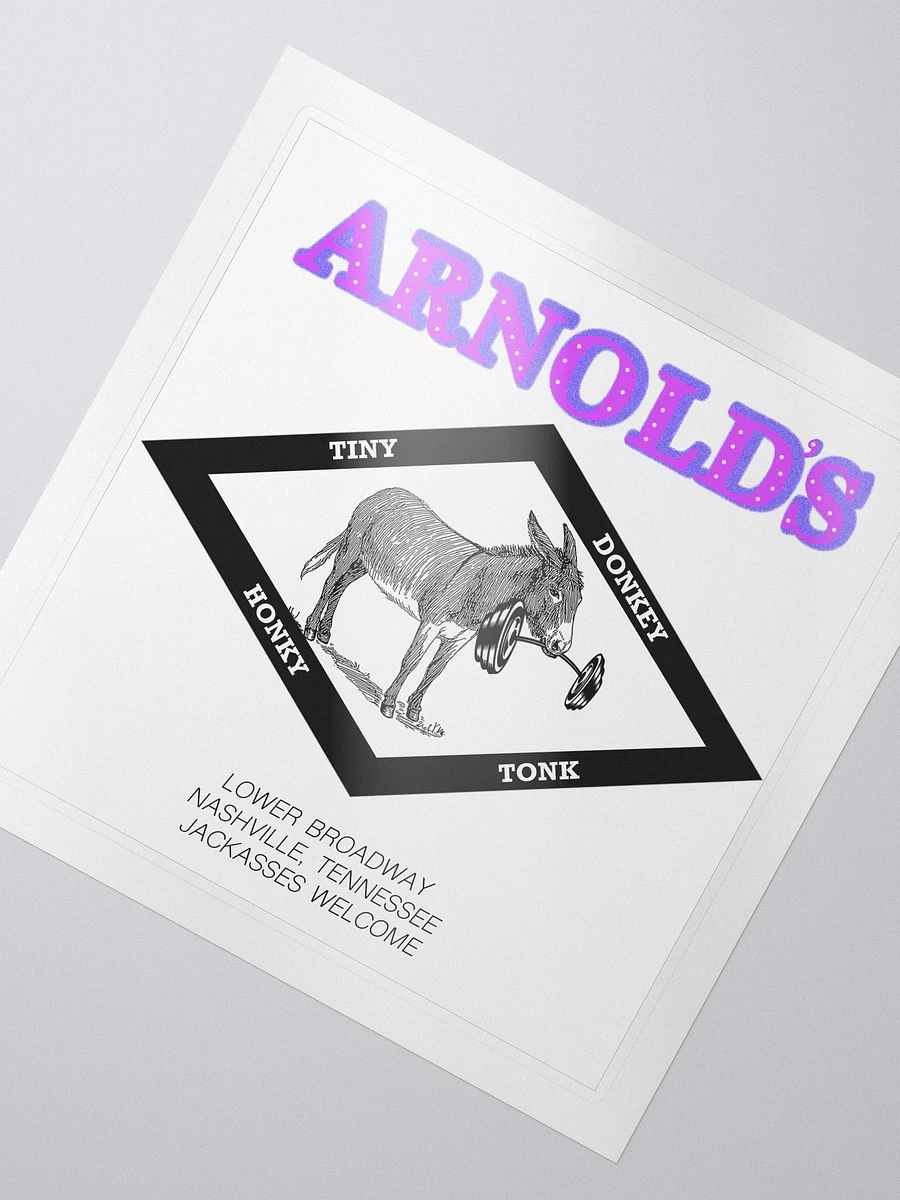 Arnold's Tiny Donkey Honky Tonk Sticker product image (2)