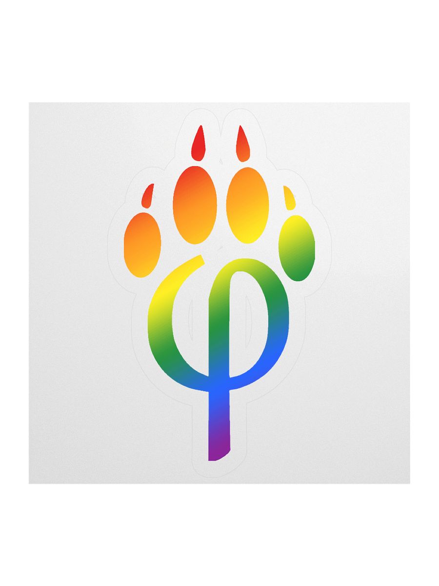 Minimalist pride phi paw sticker product image (1)