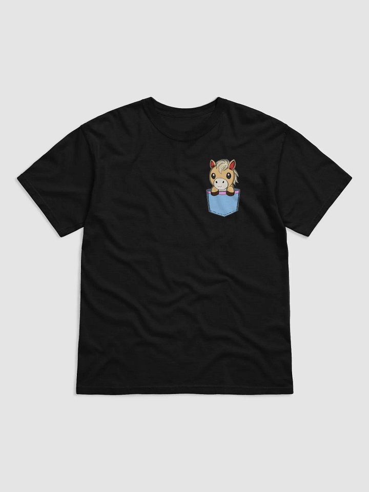Pocket Waffle & Relatable Horses Hug T-Shirt | Cute Plush Horse Duo Tee | Cute Front & Back Print product image (5)