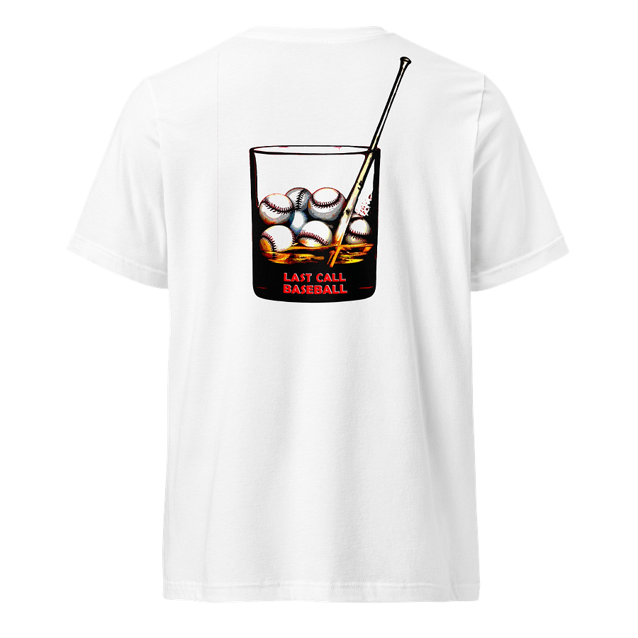 Last Call Baseball Men's White V-Neck T-Shirt product image (3)