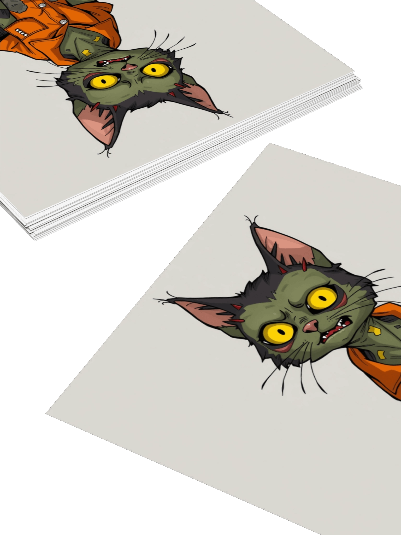 Zombie Cat Kiss Cut Stickers product image (7)