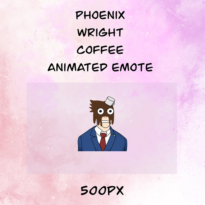 Phoenix wright coffee animated emote product image (1)