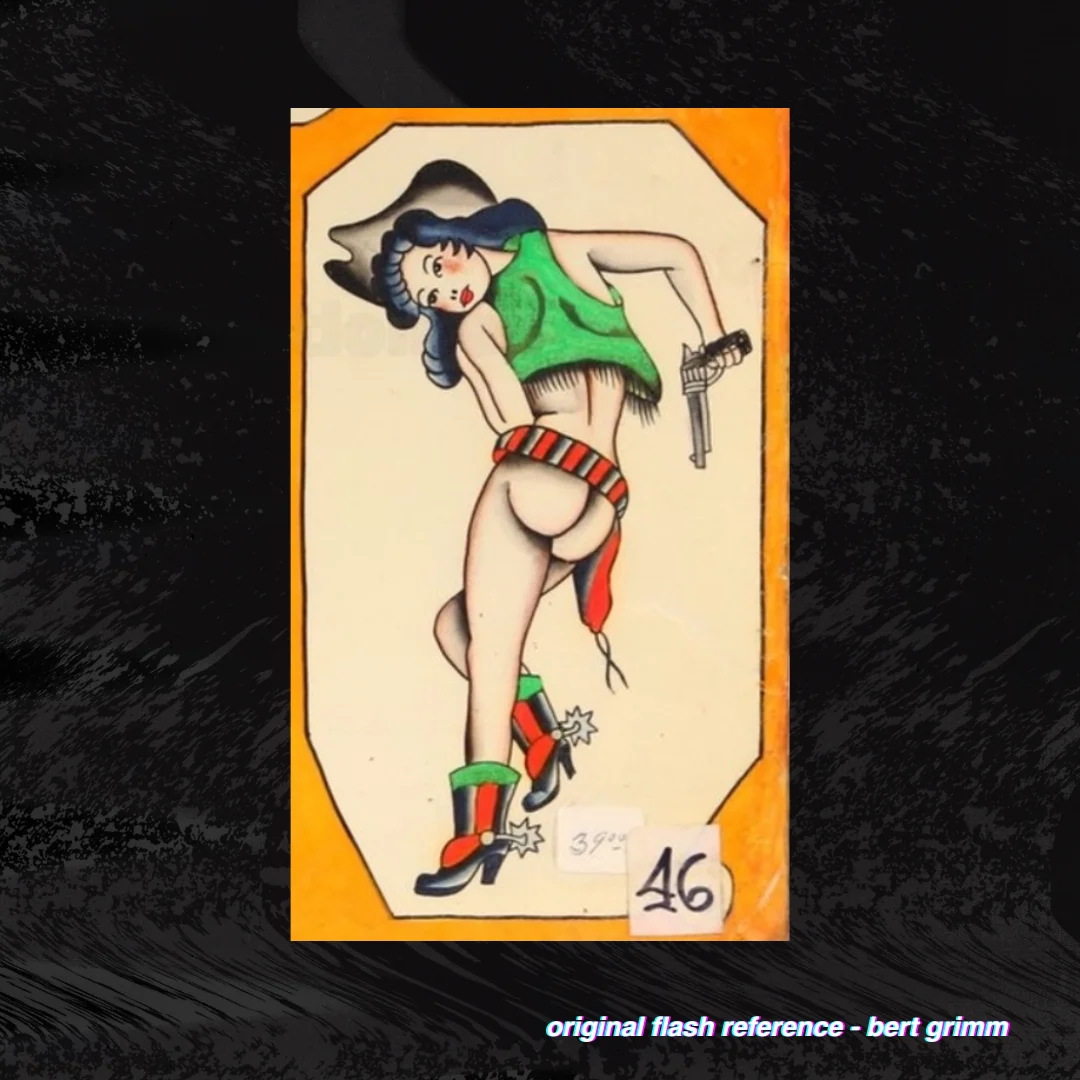 Bert Grimm Cowgirl Pin Up Christmas Stocking Pattern Set product image (5)