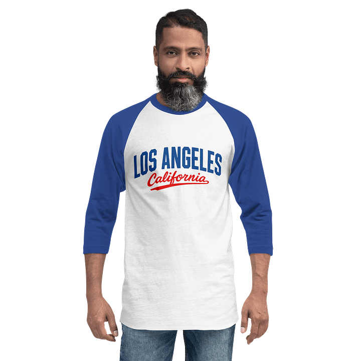 Los Angeles California Baseball-Style Unisex Jersey Raglan Tee product image (2)