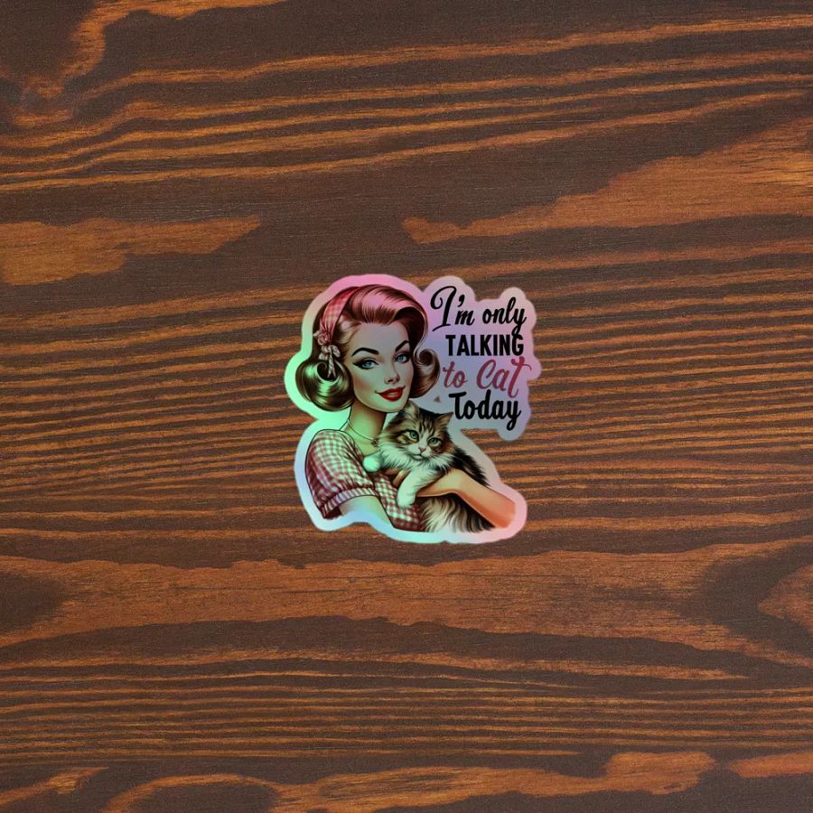 I'm Only Talking To My Cat Sticker product image (5)