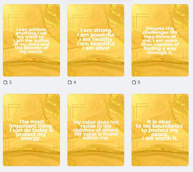 🔥 24-Piece Affirmation Wall Art Set (Yellow / Gold) – Daily Motivation Décor for Mindset & Success (11x14 Instant Download) product image (1)