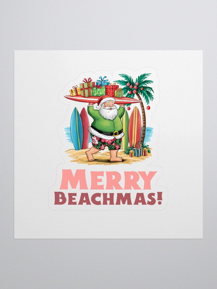 Surfin' Santa Kiss Cut Stickers product image (1)