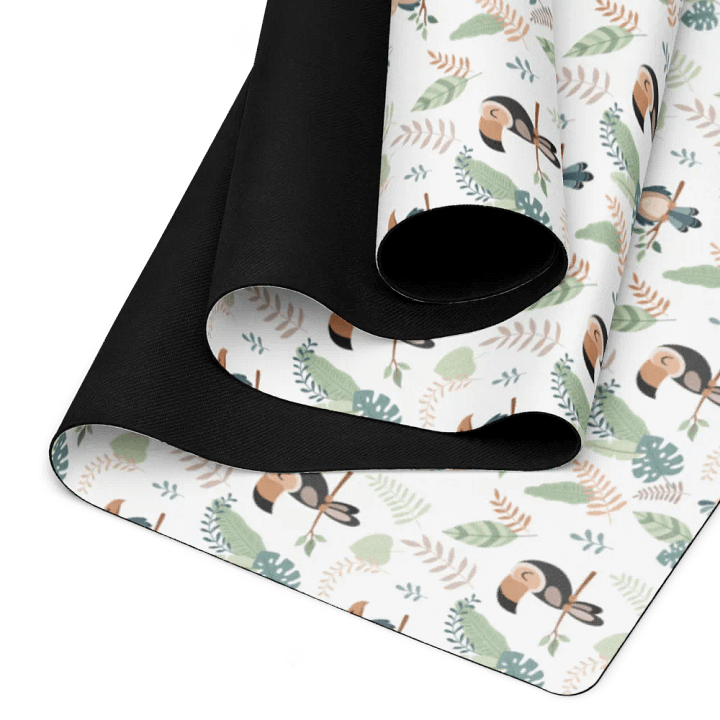 Cute Birds in a Jungle Yoga Mat by Treasure Pie product image (2)