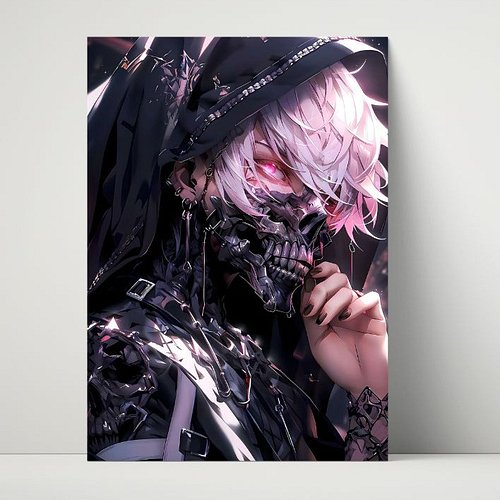 🎨 Elevate your space with this dark, cyber-goth inspired metal print! 💥
A haunting mix of elegance and chaos, this piece brin...