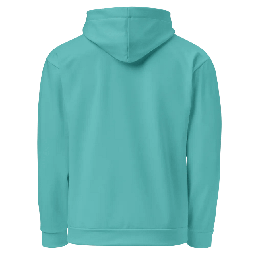Plain Turquoise Blue True Summer Unisex Recycled Polyester Heavyweight Premium Hoodie by Treasure Pie product image (6)
