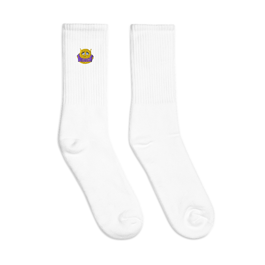 Got Bean? Cartoon Embroidered Socks White product image (3)