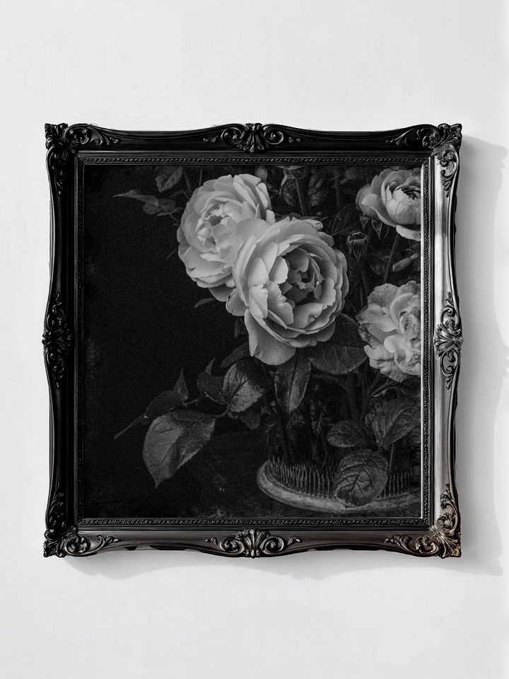 Gothic Roses, Vintage Black & White Square (Printable) product image (1)