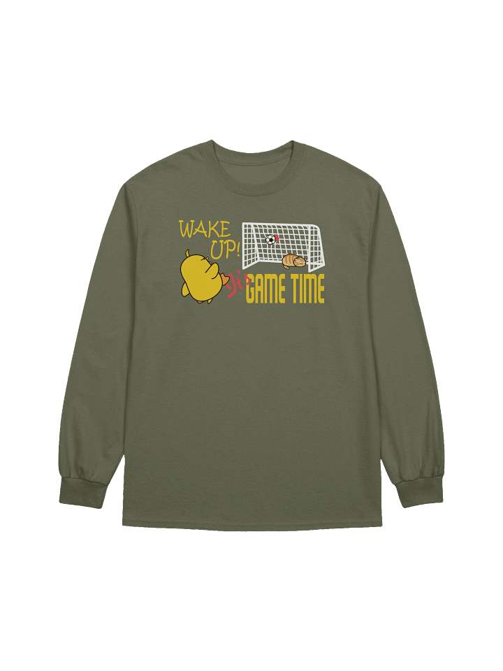 Soccer Cat (WAKE UP, It's GAME TIME) - Unisex Adult Long Sleeve T-shirt product image (1)