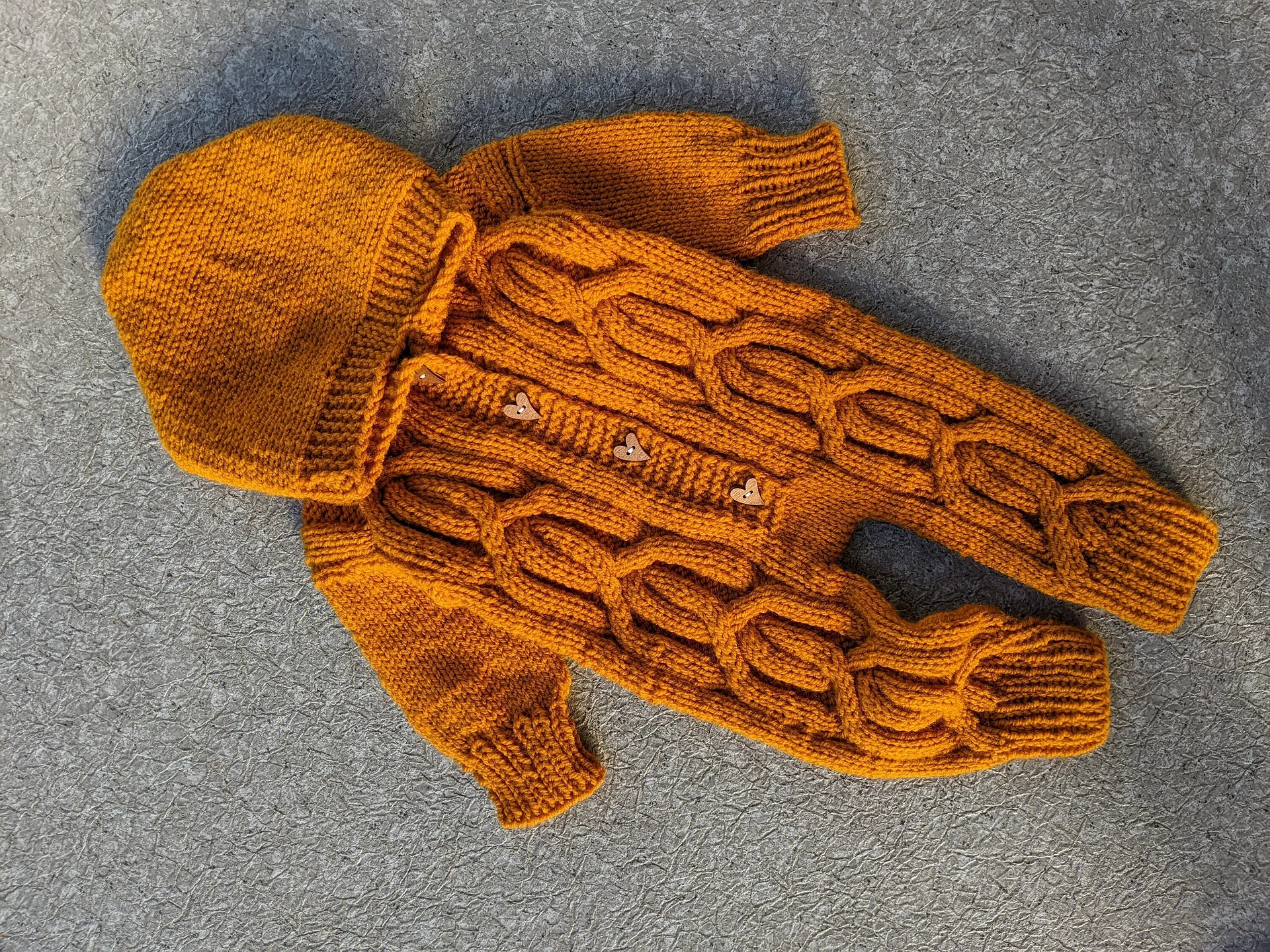 Aran Knit Baby Romper Pattern product image (7)