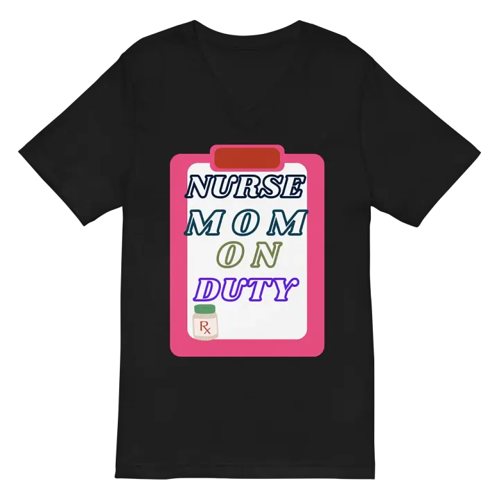 Nurse Mom On Duty V-Neck Tee product image (3)