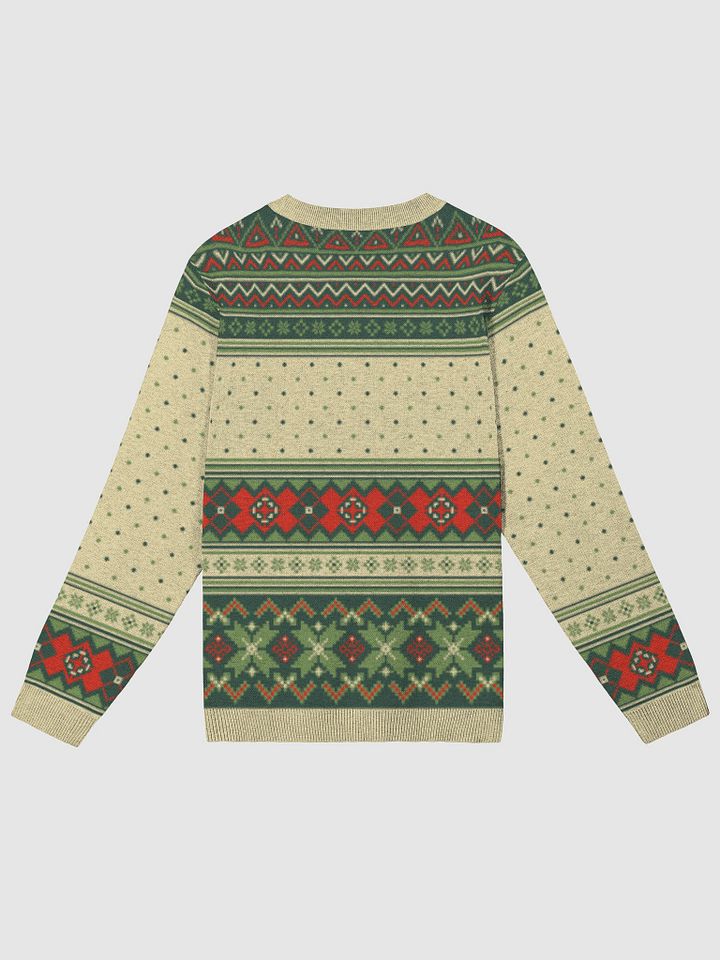 KNITTED CHRISTMAS SWEATER CLASSIC FIT - PERSONALIZED NAME / MELLOW GREEN product image (2)