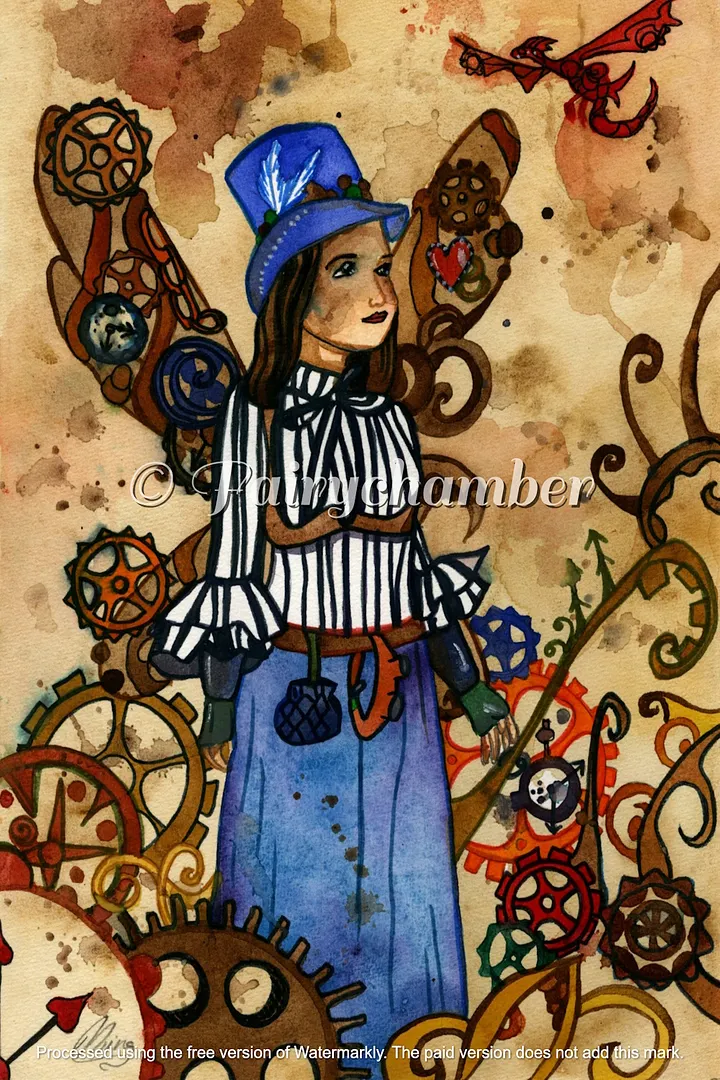 Steampunk Fairy Original Painting product image (1)
