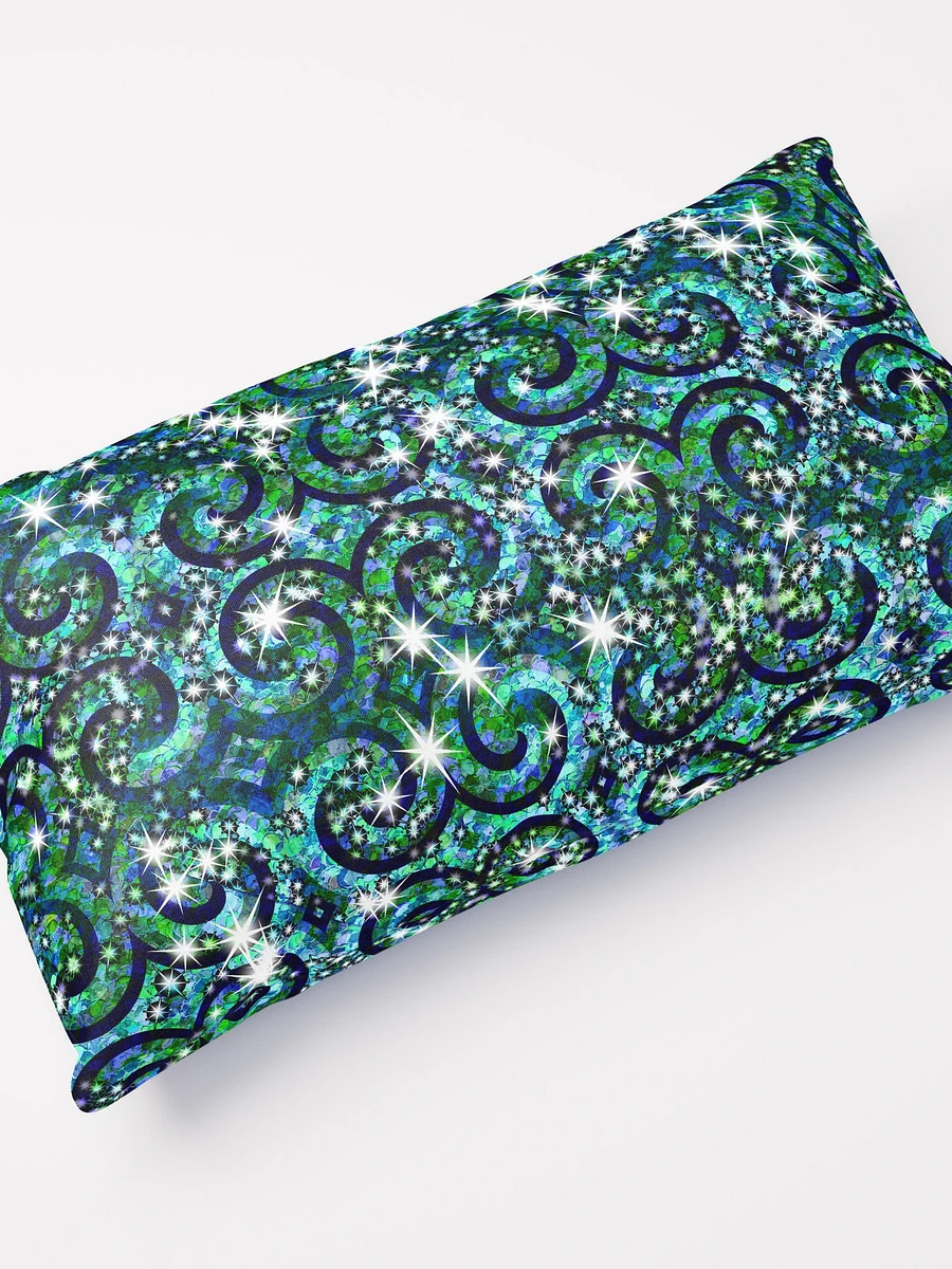 Blue Green Sparkle Swirl Throw Pillow product image (10)