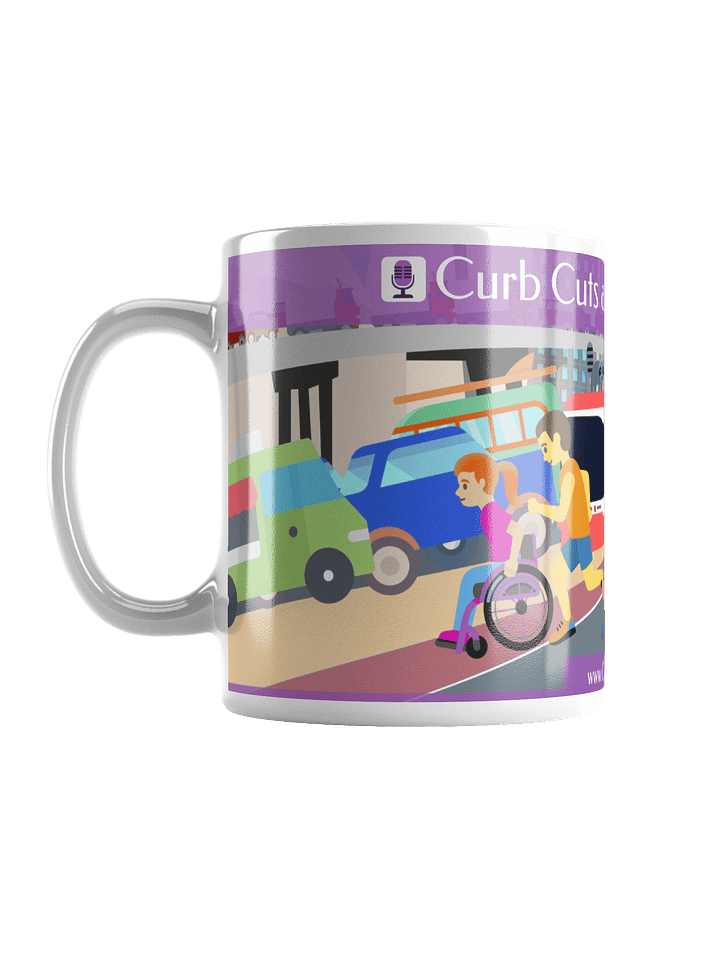 Curb Cuts and Conversations (Queen's Quay, Toronto Design): Mug - Glossy White in regular, large, and Monday morning sizes! product image (1)