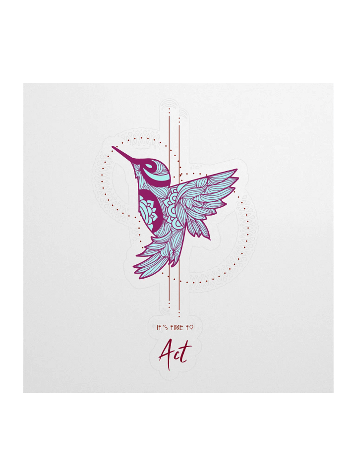 Ephemeral Art Hummingbird Sticker product image (1)