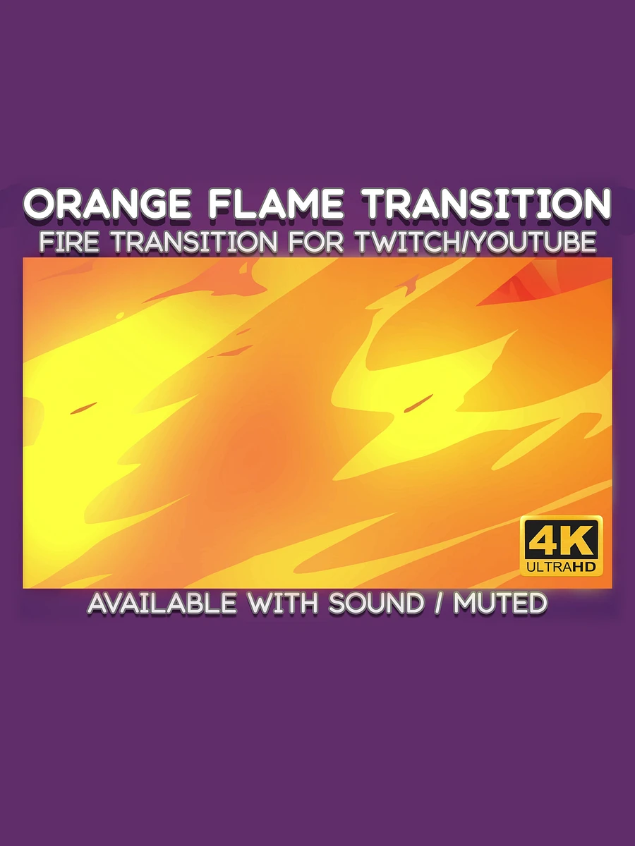 Orange Fire Video Transition - Cartoon Fire Transition for Twitch Stream and YouTube Video product image (4)