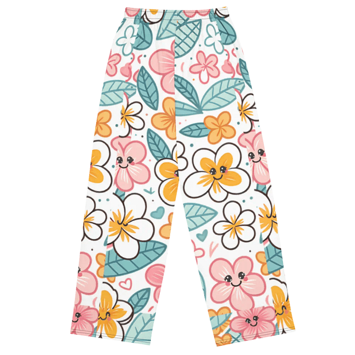 Cheerful Blooms Unisex Wide-Leg Pants product image (2)