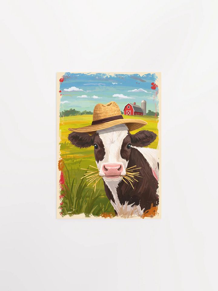 Farmer Cow Hay Day Poster product image (5)
