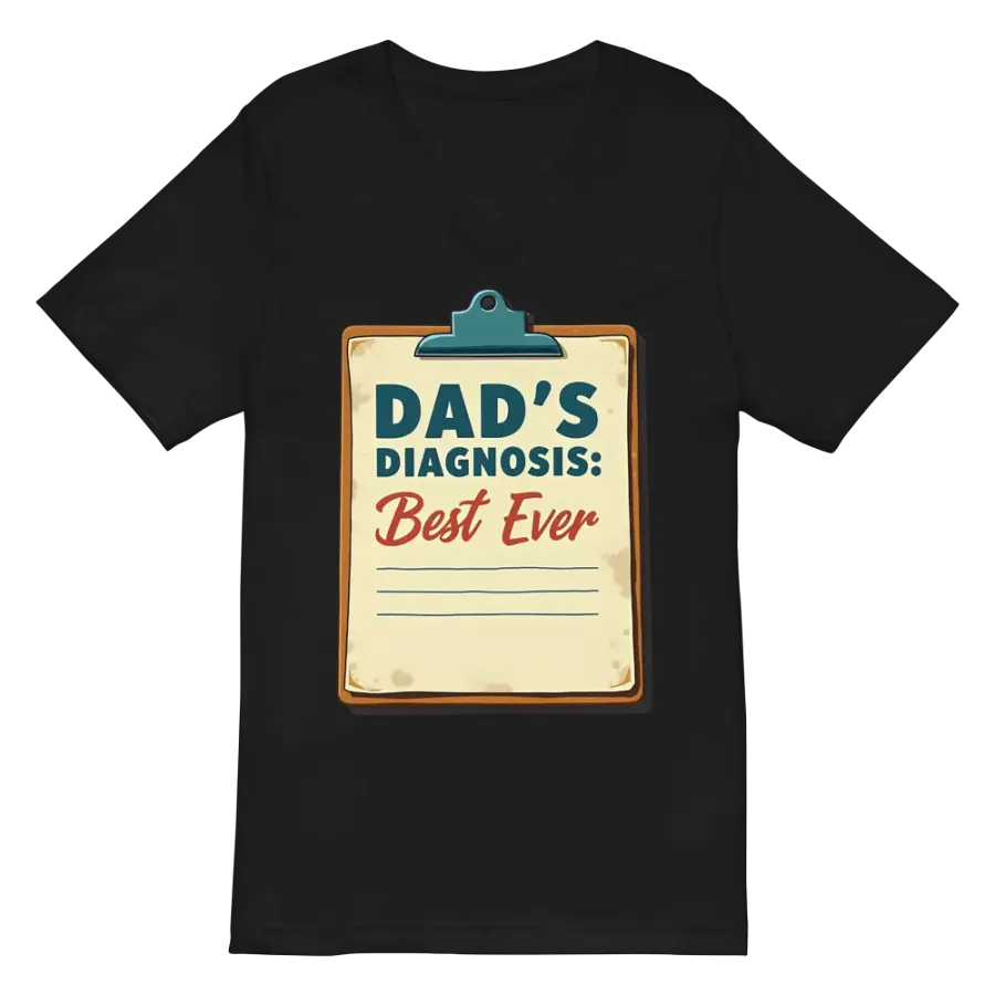 Best Ever Dad's Diagnosis V-Neck Tee product image (3)